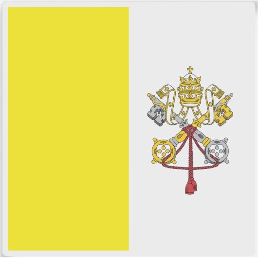 Sticker Drapeau de la Cité du Vatican (depuis 2023) (Devant)