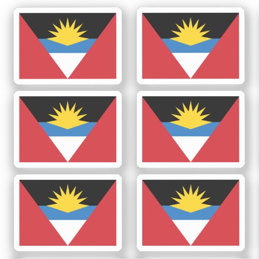 Sticker Drapeau de la collection Antigua-et-Barbuda pack d (Recto)
