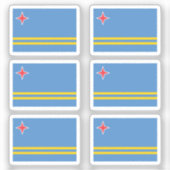Sticker Drapeau de la collection Aruba pack de 6 (Recto)