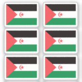 Sticker Drapeau de la collection du Sahara Occidental pack (Recto)