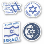 Sticker Drapeau De La Collection Force Et Liberté D'Israël (Devant)