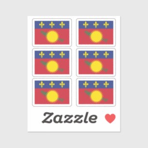 Sticker Drapeau de la collection Guadeloupe pack de 6