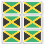 Sticker Drapeau de la collection Jamaïque pack de 6 (Recto)