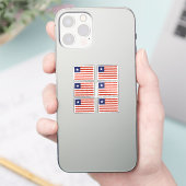 Sticker Drapeau de la collection Liberia pack de 6 (Téléphone)