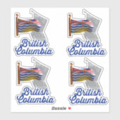 Sticker Drapeau de la Colombie-Britannique (Feuille)