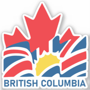 Sticker Drapeau de la Colombie-Britannique Canada Souvenir
