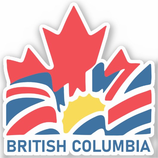 Sticker Drapeau de la Colombie-Britannique Canada Souvenir (Recto)