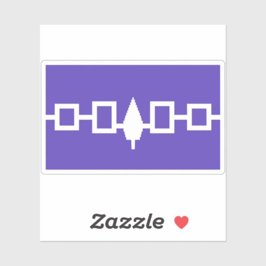 Sticker Drapeau de la Confédération iroquoise (Haudenosaun (Feuille)