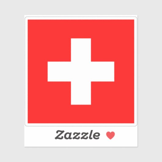 Sticker Drapeau de la Confédération suisse (Feuille)