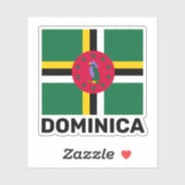 Sticker Drapeau de la Dominique (Feuille)