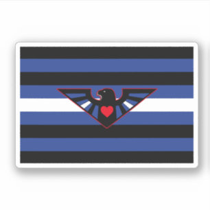 Sticker Drapeau de la Fierté d'aigle en cuir