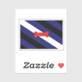 Sticker Drapeau de la fierté de jeu de chiot (Feuille)