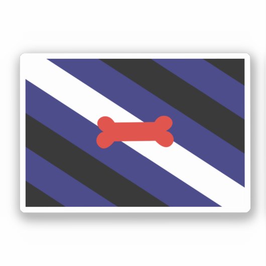 Sticker Drapeau de la fierté de jeu de chiot (Recto)