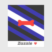 Sticker Drapeau de la fierté de jeu de chiots de SlipperyJ (Feuille)