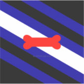 Sticker Drapeau de la fierté de jeu de chiots de SlipperyJ (Devant)