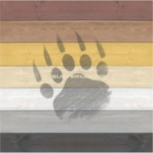 Sticker drapeau de la fierté de l'ours de SlipperyJoe's te (Devant)