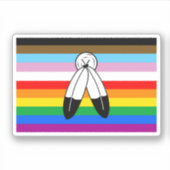 Sticker Drapeau de la fierté de progrès LGBTQ+ (Devant)