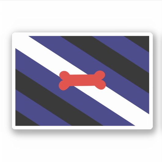 Sticker Drapeau de la fierté de Puppy Play (Devant)