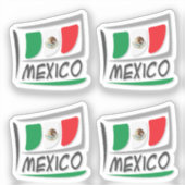 Sticker Drapeau de la Fierté du Mexique X (Recto)