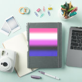 Sticker Drapeau de la fierté fluide de genre à dégradé – D (Couverture iPad)