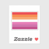 Sticker Drapeau de la fierté lesbienne (Feuille)