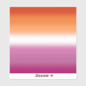 Sticker Drapeau de la fierté lesbienne à dégradé – Drapeau (Feuille)
