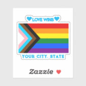 Sticker Drapeau de la fierté LGBTQIA (Feuille)