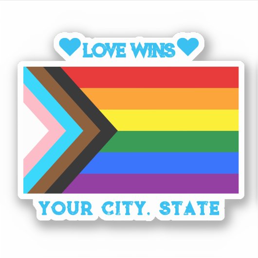 Sticker Drapeau de la fierté LGBTQIA (Devant)