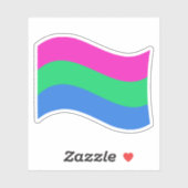 Sticker Drapeau de la fierté polysexuelle (Feuille)