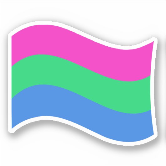 Sticker Drapeau de la fierté polysexuelle (Devant)