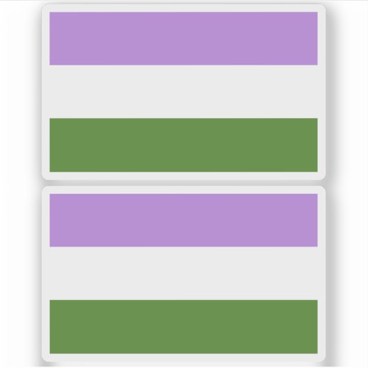 Sticker Drapeau de la fierté queer (Devant)