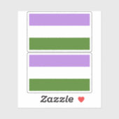 Sticker Drapeau de la fierté queer (Feuille)