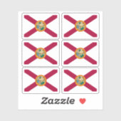 Sticker Drapeau de la Floride, drapeau de l'état américain (Feuille)