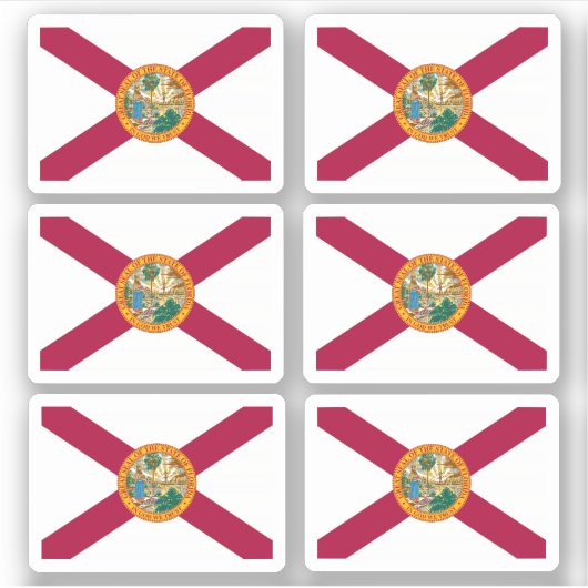 Sticker Drapeau de la Floride, drapeau de l'état américain (Devant)