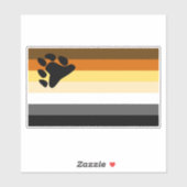 Sticker Drapeau de la Fraternité des ours gays (Feuille)