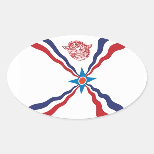 Sticker Drapeau De La Nation Assyrie (Devant)