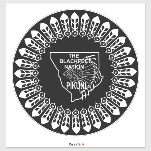 Sticker Drapeau de la nation Blackpieds (Feuille)