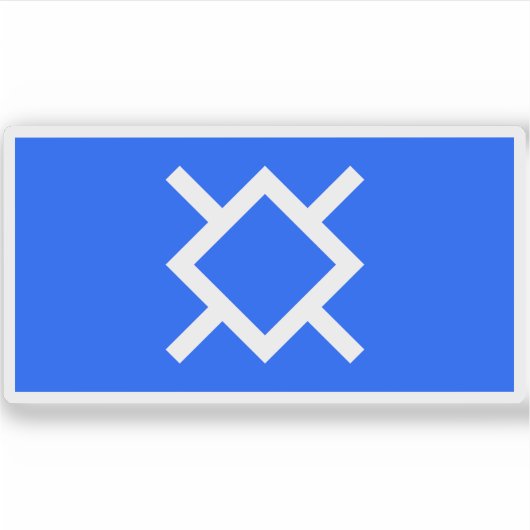 Sticker Drapeau de la nation et de la tribu Cheyenne, USA (Devant)