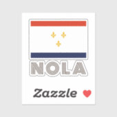 Sticker Drapeau de la Nouvelle-Orléans (Feuille)