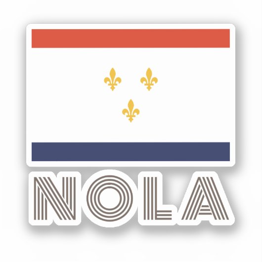 Sticker Drapeau de la Nouvelle-Orléans (Recto)