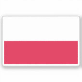 Sticker Drapeau de la Pologne découpé sur mesure (Recto)