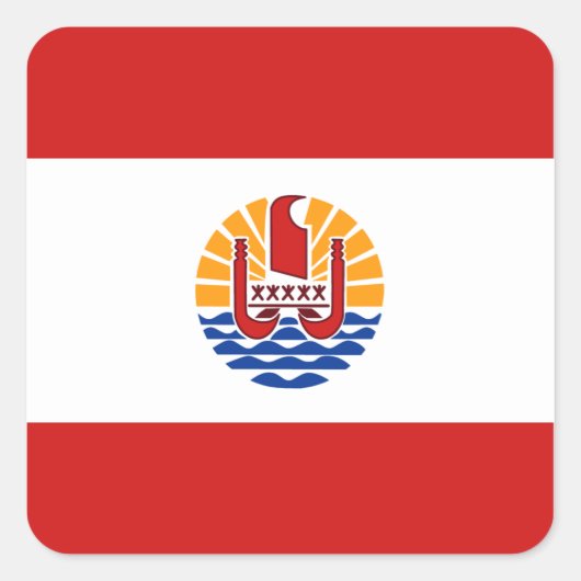 Sticker Drapeau de la Polynésie française (Devant)