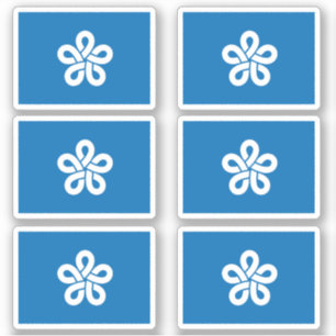 Sticker Drapeau de la préfecture de Fukuoka, Japon