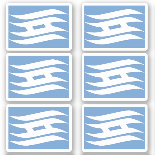 Sticker Drapeau de la préfecture de Hyogo, Japon (Devant)