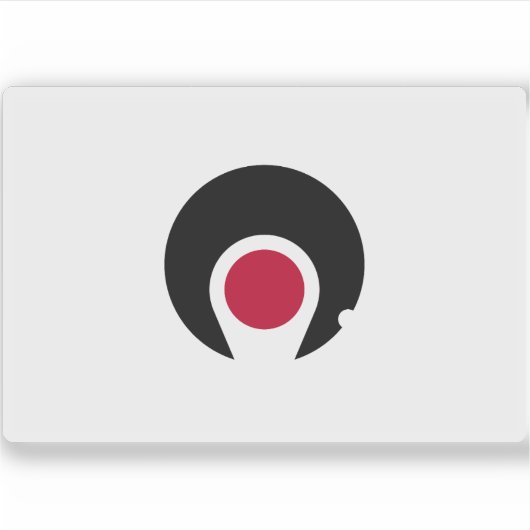 Sticker Drapeau de la préfecture de Kagoshima, Japon (Devant)