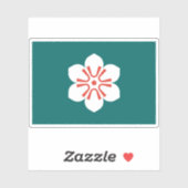 Sticker Drapeau de la préfecture de Saga, Japon (Feuille)