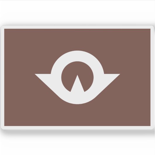 Sticker Drapeau de la préfecture de Yamaguchi, Japon (Devant)