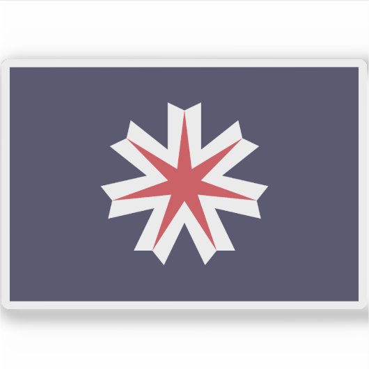 Sticker Drapeau de la préfecture d'Hokkaido, Japon (Devant)