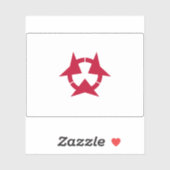 Sticker Drapeau de la préfecture d'Oita, Japon (Feuille)