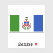 Sticker Drapeau de la province du Yukon, Canada (Feuille)